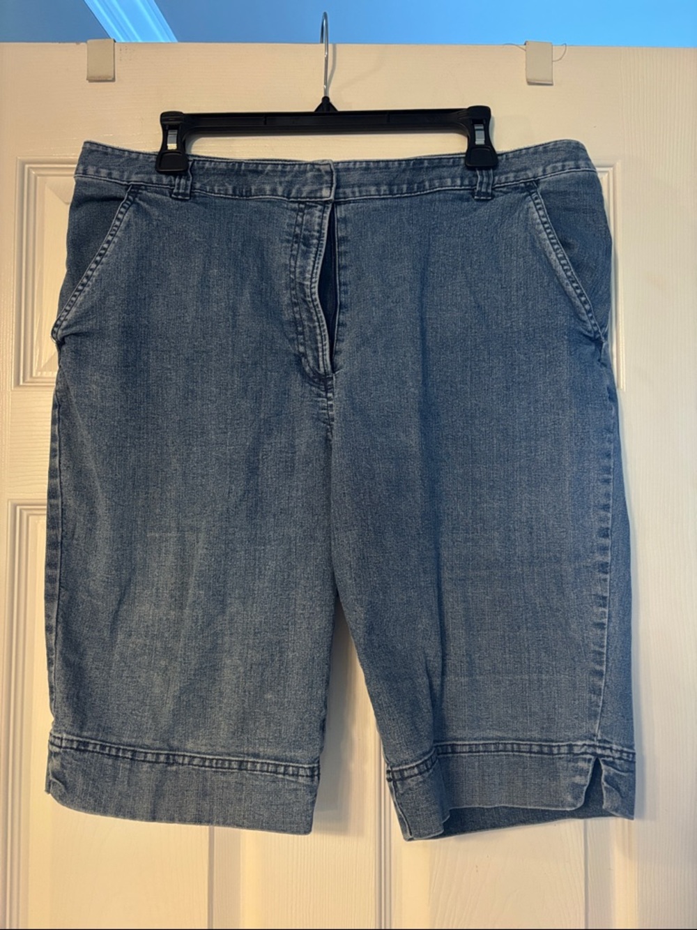 Kim Rogers Light Blue Denim Bermuda Shorts